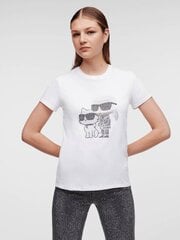 Karl Lagerfeld T-särk naistele, valge цена и информация | Женские футболки | kaup24.ee