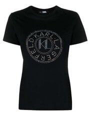 Футболка Karl Lagerfeld Rhinestone Black 240W1700 563760009, черный цена и информация | Женские футболки | kaup24.ee