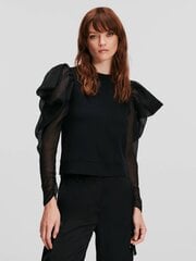 Джемпер Karl Lagerfeld Fabric Mix Black 240W1806 563760027, черный цена и информация | Женские кофты | kaup24.ee
