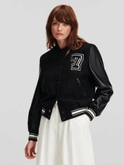 Куртка Karl Lagerfeld Varsity Bomber Black 240W1415 563760043, черный цена и информация | Женские куртки | kaup24.ee