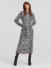 Платье Karl Lagerfeld Karl Animal Aop White 240W1300 563760059, черный/белый цена и информация | Платья | kaup24.ee