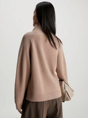 Женская кофта Calvin Klein Recycled Wool Button Mock Neck Ginger Snap K20K206014PCE 560077453, коричневый цена и информация | Женские кофты | kaup24.ee