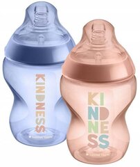 Бутылочки Tommee Tippee, коричнево-синие, 0+ мес, 2 шт., 260 мл цена и информация | Бутылочки и аксессуары | kaup24.ee