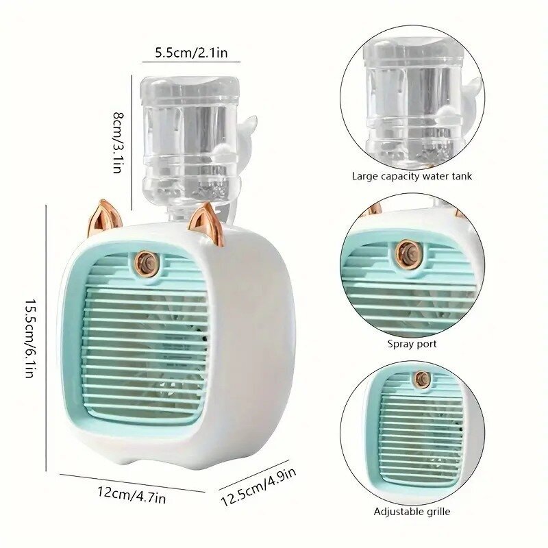 Tech Zone mini ventilaator, 4V-12V hind ja info | Ventilaatorid | kaup24.ee