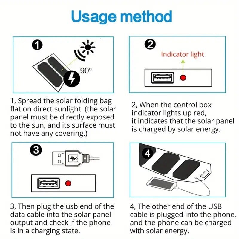 Väljas kantav kokkupandav päikesepaneel 5V 2.1A USB väljundiga цена и информация | Päikeseenergiajaamade osad | kaup24.ee