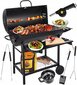 Grill Five-Star Grill&Chill, 115x71 cm, must hind ja info | Grillid | kaup24.ee