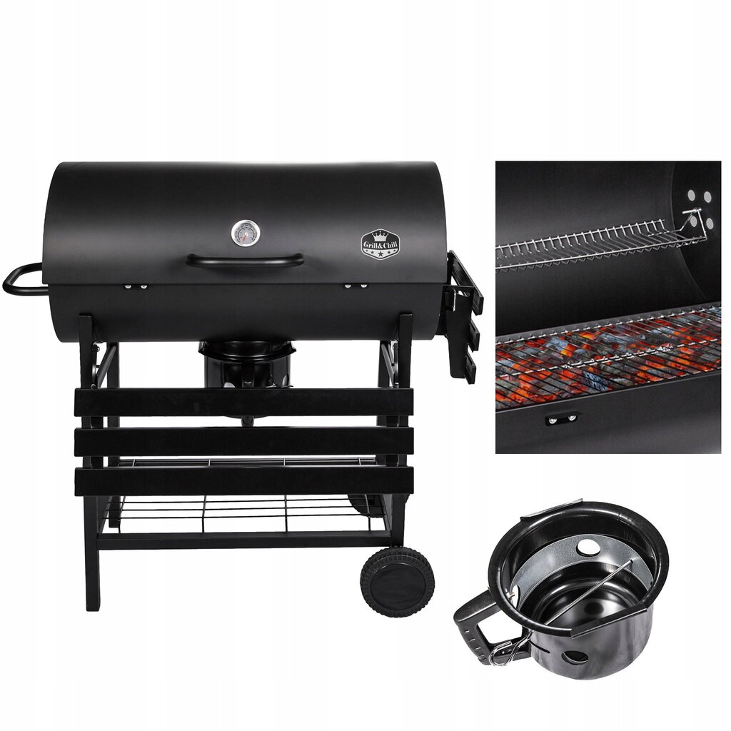 Grill Five-Star Grill&Chill, 115x71 cm, must hind ja info | Grillid | kaup24.ee