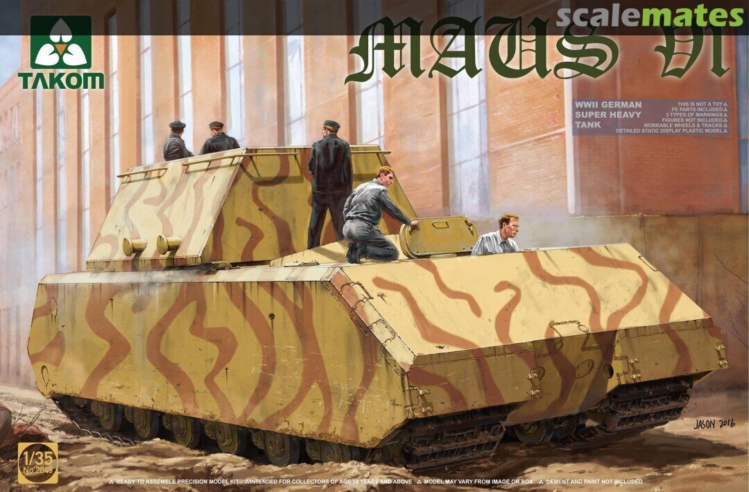 Mudel Takom - WWII German Super Heavy Tank Maus V1, 1/35, 2049 цена и информация | Klotsid ja konstruktorid | kaup24.ee