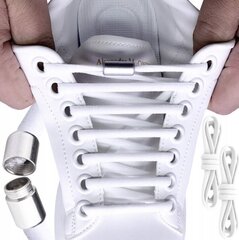 Шнурки белые круглые 100см, 6 шт. цена и информация | Уход за одеждой и обувью | kaup24.ee