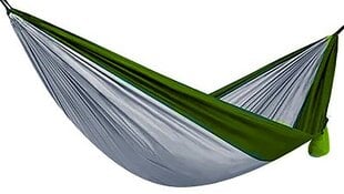 Matka võrkkiik 260x140cm, roheline/hall цена и информация | Гамаки | kaup24.ee