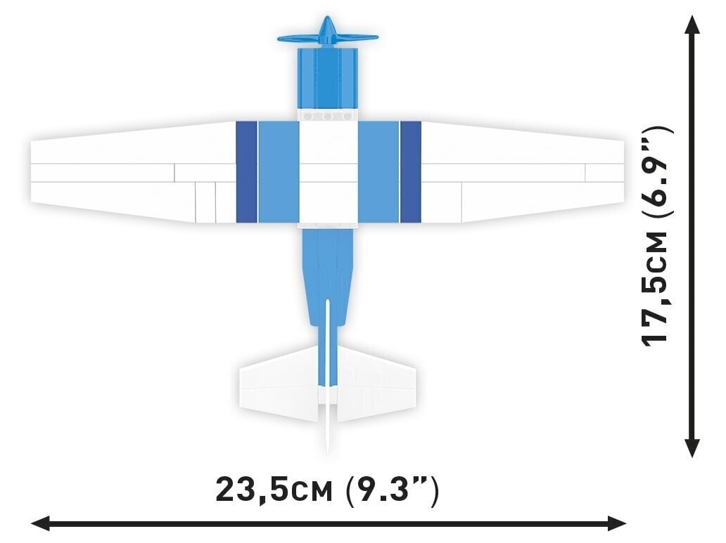 COBI - Plastkonstruktorid Cessna 172 Skyhawk-White-Blue, 1/48, 26622 hind ja info | Klotsid ja konstruktorid | kaup24.ee