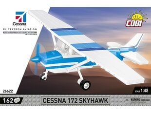 COBI - Plastkonstruktorid Cessna 172 Skyhawk-White-Blue, 1/48, 26622 цена и информация | Конструкторы и кубики | kaup24.ee