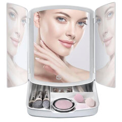 Зеркало для макияжа с LED подсветкой и 5-ти кратным увеличением цена и информация | Косметички, косметические зеркала | kaup24.ee