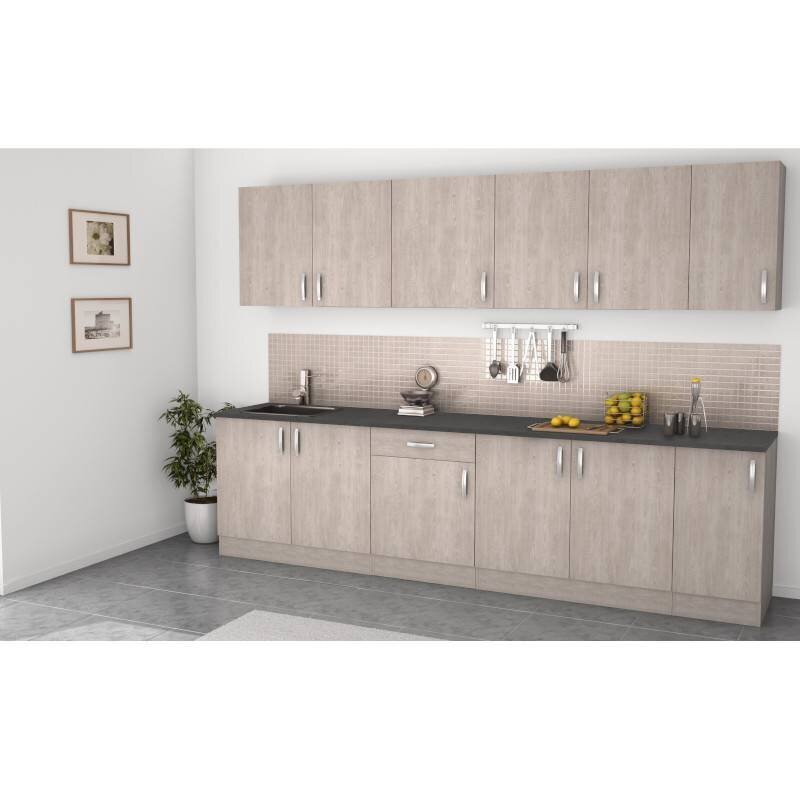 Köögikapp Aatrium Paprika, 50x30x70 cm, pruun/hall hind ja info | Köögikapid | kaup24.ee