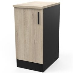 Köögikapp Aatrium Origan, 40x60x85 cm, pruun/must цена и информация | Кухонные шкафчики | kaup24.ee