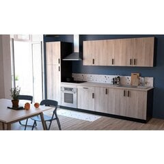 Köögikapp Aatrium Origan, 60x60x206 cm, pruun/must цена и информация | Кухонные шкафчики | kaup24.ee