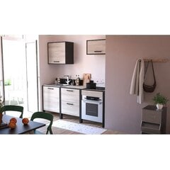 Köögikapp Aatrium Chili, 44x60x100 cm, pruun/must цена и информация | Кухонные шкафчики | kaup24.ee