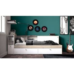 Односпальная кровать Aatrium Life Function, 90x190/200 см, коричневая/белая цена и информация | Кровати | kaup24.ee