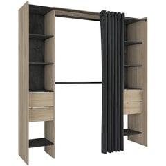 Шкаф Aatrium Dana, 190x50x203 см, коричневый/черный цена и информация | Шкафы | kaup24.ee
