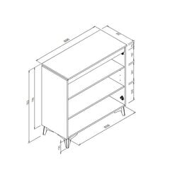 Комод Aatrium Bertrix, 87x40 см, белый цена и информация | Комоды | kaup24.ee