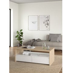 Kohvilaud Aatrium Next, 120x60 cm, valge/pruun цена и информация | Журнальные столики | kaup24.ee