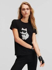 Karl Lagerfeld T-särk naistele, must цена и информация | Женские футболки | kaup24.ee