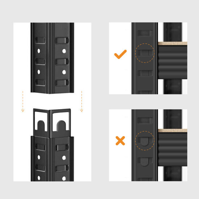 Hoiuriiulid 180x90x40 Pro Must, 3 tk цена и информация | Riiulid tööriistadele | kaup24.ee