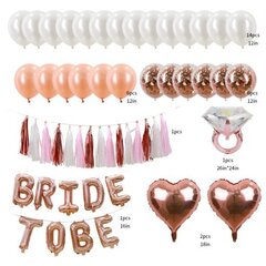 Kaunistuste komplekt tüdrukuteõhtuks, Bride To Be, Rose gold hind ja info | Peokaunistused | kaup24.ee