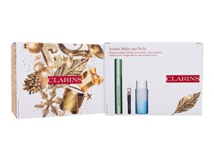 Komplekt Clarins Mascara Supra Lift &amp; Curl: silmapliiats Crayon Kohl 01 Mini Eye Pencil, 0,39 g, meigieemaldaja Instant Eye Make Up Remover, 30 ml, ripsmetušš Mascara Supra Lift &amp; Curl, 8 ml hind ja info | Ripsmetušid, lauvärvid, silmapliiatsid, seerumid | kaup24.ee