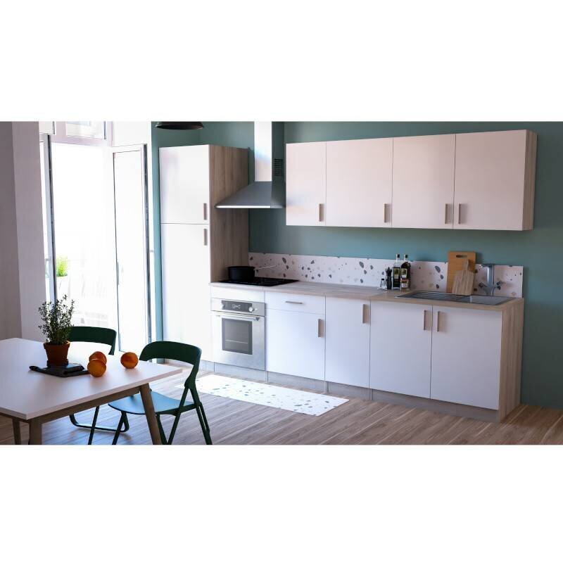 Köögikapp Aatrium Origan, 60x30x42 cm, valge/pruun hind ja info | Köögikapid | kaup24.ee