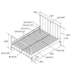 Voodi Aatrium Bronxx 140x200 cm, valge hind ja info | Voodid | kaup24.ee