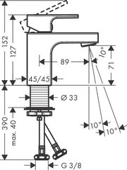 HANSGROHE vernis shape однорычажный смеситель для раковины 70 23923003 цена и информация | Смесители | kaup24.ee