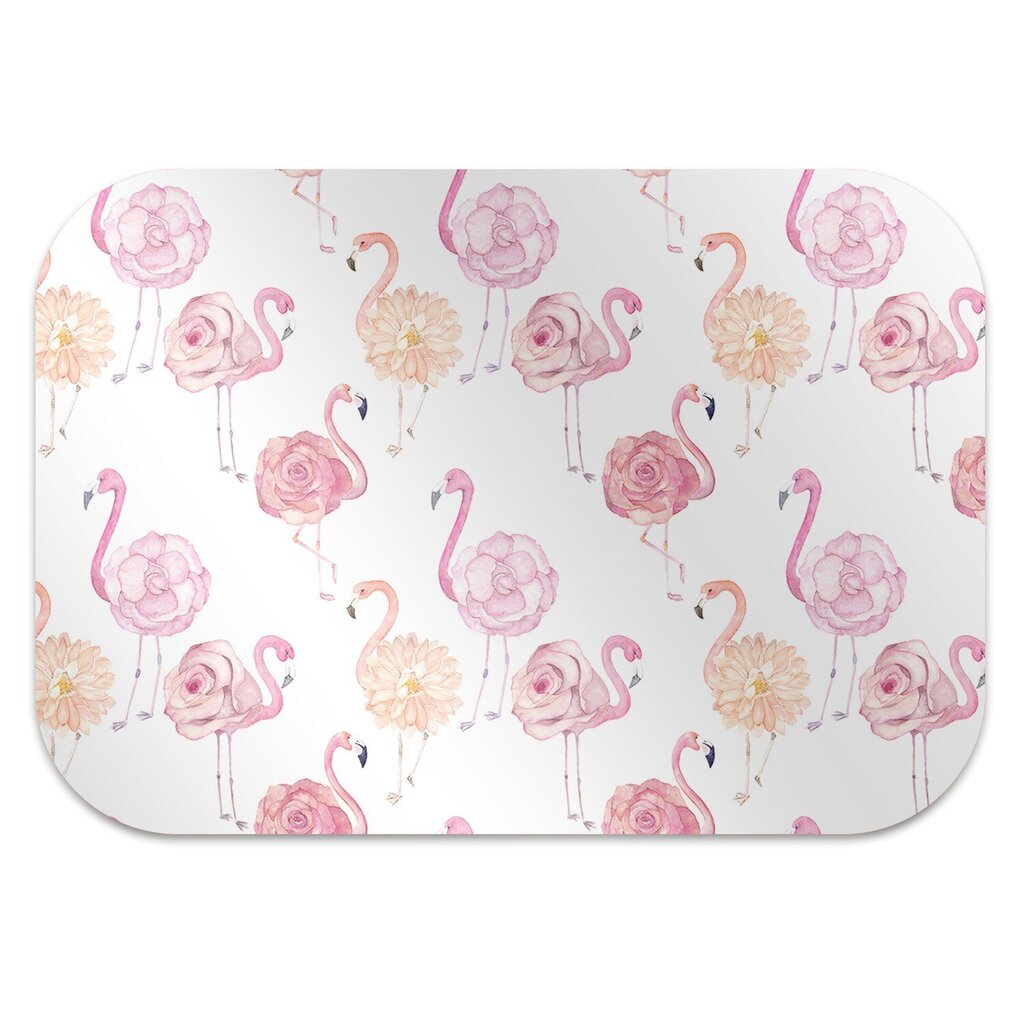 Põrandat kaitsev matt Flamingo ja lilled, 100x70 cm цена и информация | Kontoritoolid | kaup24.ee