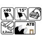 Ketassae tera puidu lõikamiseks Powermat, 160 x 20 x 40 mm hind ja info | Elektrilised saed, mootorsaed ja tarvikud | kaup24.ee