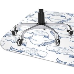 Põrandat kaitsev matt Sinivaalad, 100x70 cm hind ja info | Kontoritoolid | kaup24.ee
