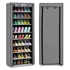 Текстильный шкаф с полками для одежды и обуви, серый цена и информация | Полки для обуви, банкетки | kaup24.ee