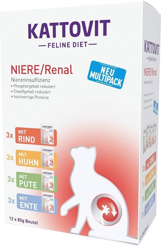 Kattovit Feline Diet Niere/Renal täiskasvanud kassidele, 12x85 g цена и информация | Konservid kassidele | kaup24.ee