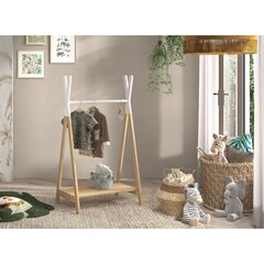 Вешалка для одежды Aatrium Kiddy, 50x74x131 см, белая цена и информация | Вешалки для одежды | kaup24.ee