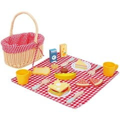 Puidust piknikukomplekt Tooky Toy, 23-osaline hind ja info | Tüdrukute mänguasjad | kaup24.ee