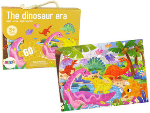 Laste pusle Lean toys dinosauruste ajastu, 60-osaline цена и информация | Пазлы | kaup24.ee
