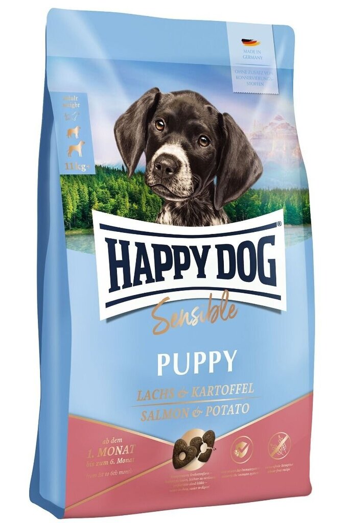 Happy Dog Sensible kutsikatoit lõhe ja kartuliga 4kg hind ja info | Kuivtoit koertele | kaup24.ee
