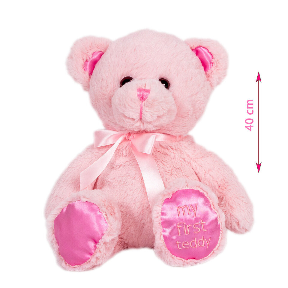 Pehme karu 40 cm, roosa hind ja info | Pehmed mänguasjad | kaup24.ee