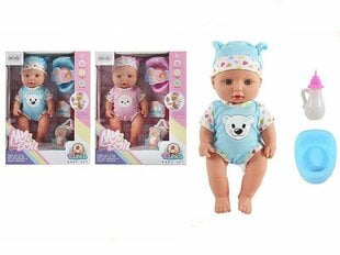 Кукла-младенец, как настоящая, с бутылочкой, 2 одежды, бохо пончо цена и информация | Игрушки для девочек | kaup24.ee