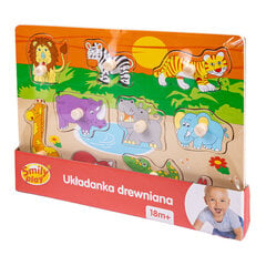 деревянный пазл - зоопарк, 10 деталей цена и информация | Игрушки для малышей | kaup24.ee