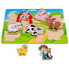 Puidust pusle Smily Play Farm, 7 d hind ja info | Imikute mänguasjad | kaup24.ee