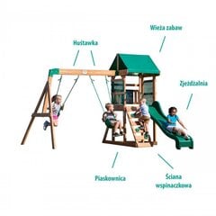 деревянная игровая площадка 5 в 1 цена и информация | Детские игровые домики | kaup24.ee