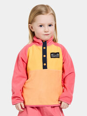 Didriksons laste fliis dressipluus Monte Half Button 3, korallroosa-oranž hind ja info | Tüdrukute kampsunid, vestid ja jakid | kaup24.ee