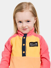 Didriksons laste fliis dressipluus Monte Half Button 3, korallroosa-oranž hind ja info | Tüdrukute kampsunid, vestid ja jakid | kaup24.ee