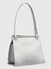Käekott naistele Calvin Klein Metal Edge Shldr Bag Sm-Silver 545010498 hind ja info | Naiste käekotid | kaup24.ee