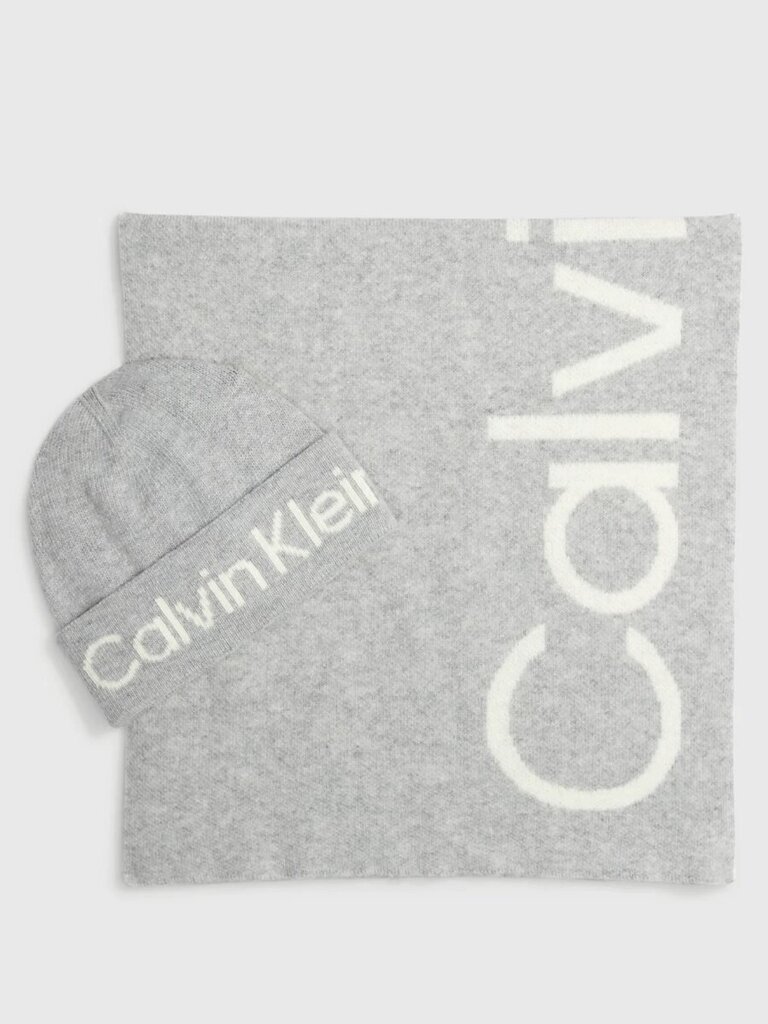 Komplekt Calvin Klein Reverso Tonaalne Mid Grey Heather 545010456 hind ja info | Naiste sallid | kaup24.ee